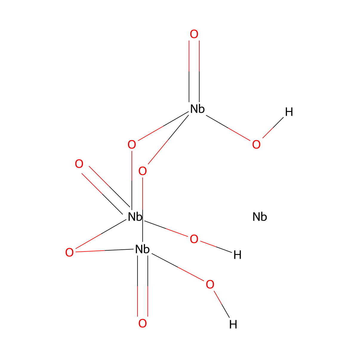 Tetraniobium nonaoxide molecular structure, CAS 105878-27-1