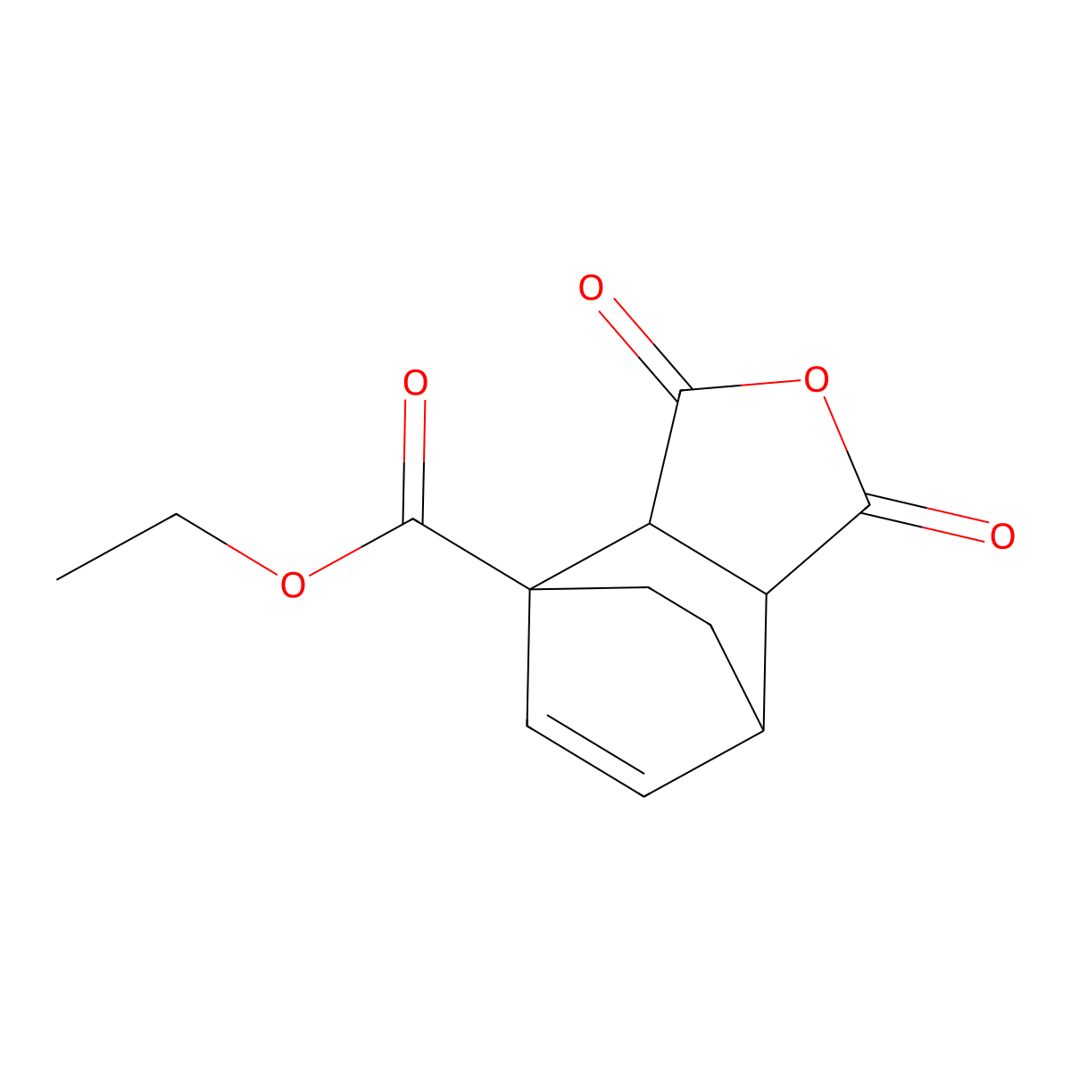 Ethyl 3,5-dioxo-4-oxatricyclo[5.2.2.0~2,6~]undec-8-ene-1-carboxylate molecular structure, CAS 105881-97-8