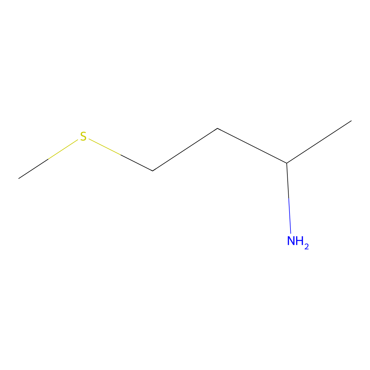 4-(Methylsulfanyl)butan-2-amine molecular structure, CAS 105882-51-7