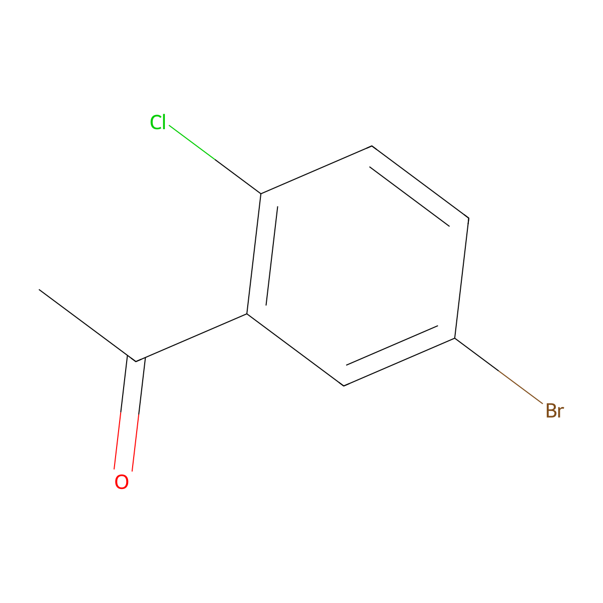 1-(5-Bromo-2-chlorophenyl)ethan-1-one molecular structure, CAS 105884-19-3