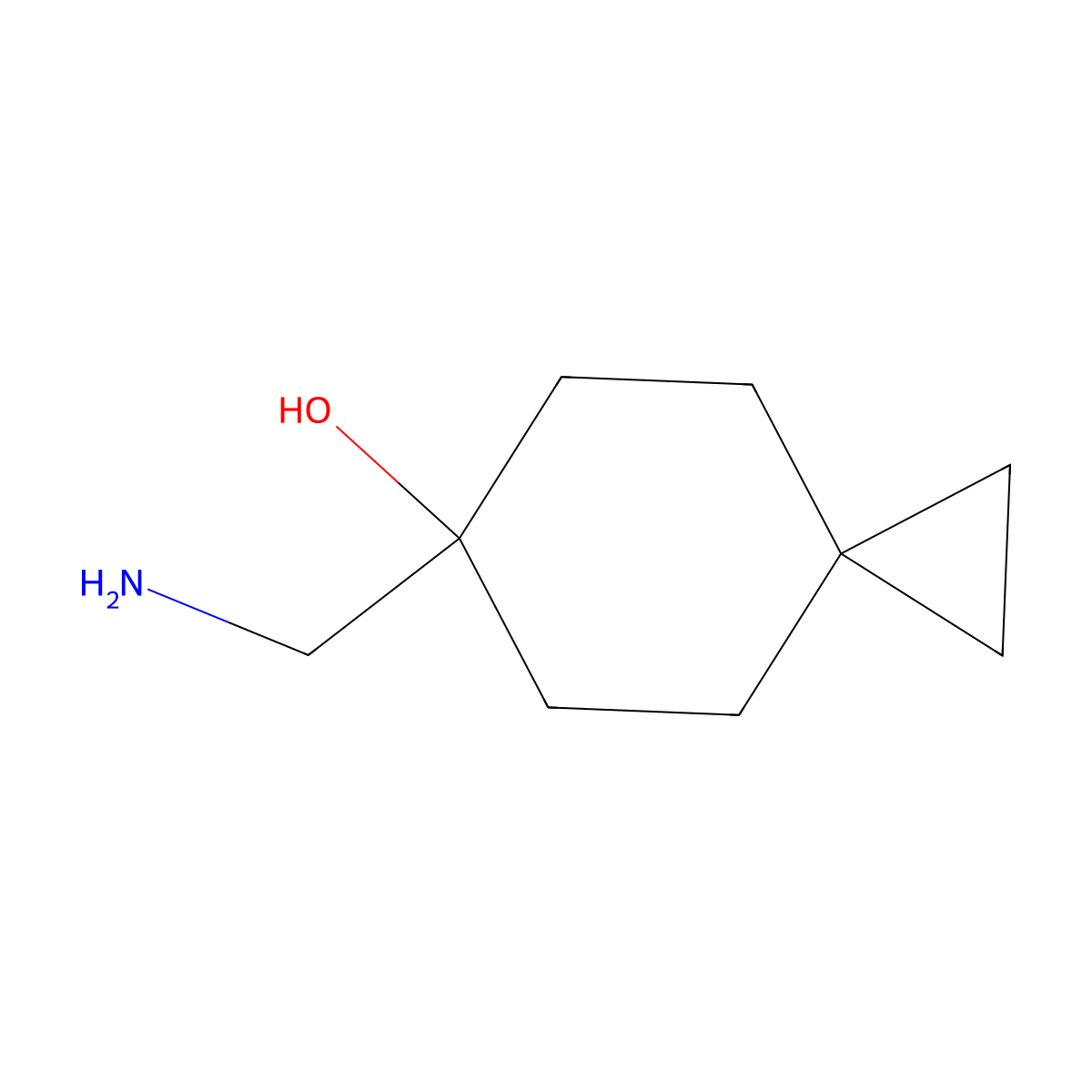 6-(Aminomethyl)spiro[2.5]octan-6-ol molecular structure, CAS 1058857-17-2