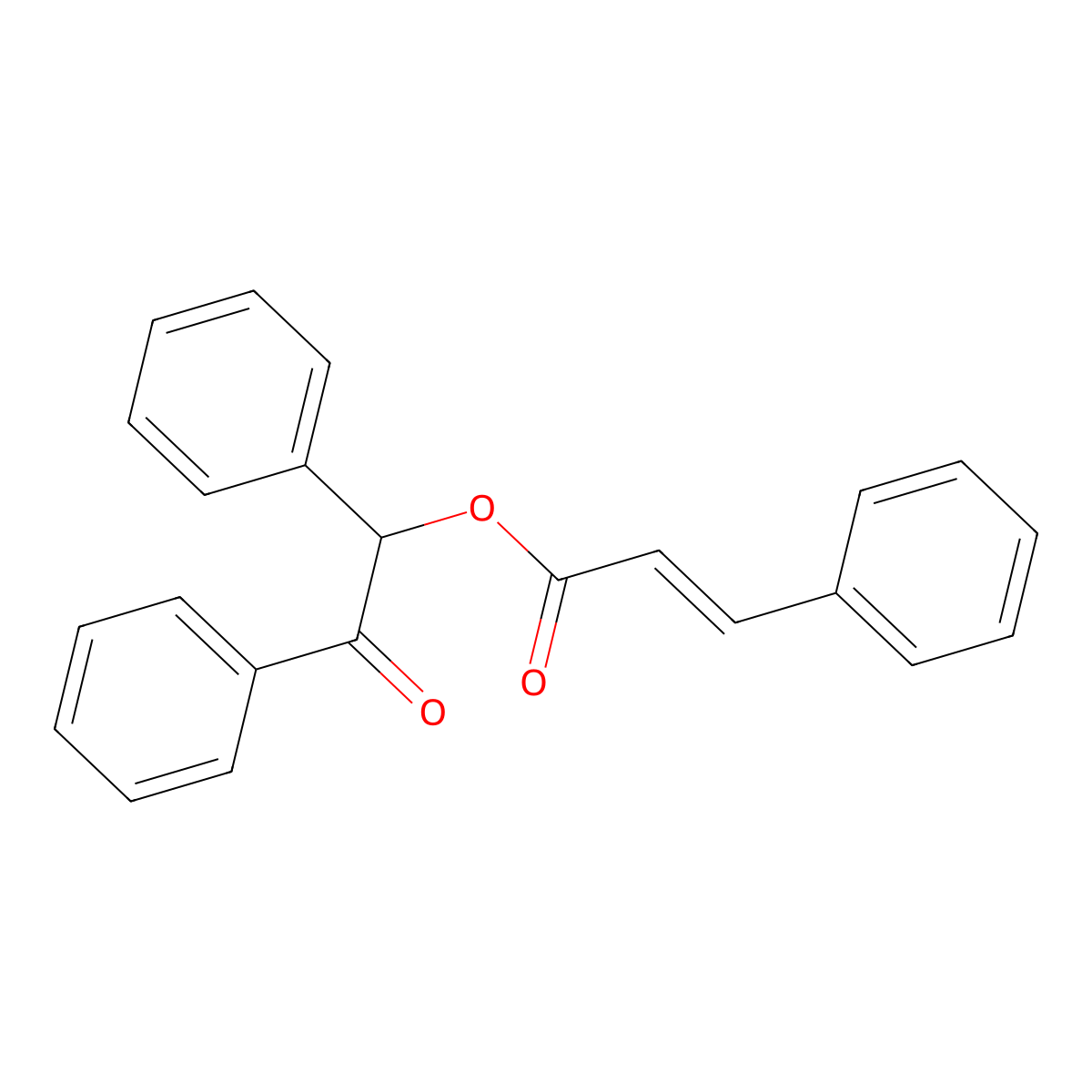 2-Propenoic acid, 3-phenyl-, 2-oxo-1,2-diphenylethyl ester molecular structure, CAS 105887-23-8
