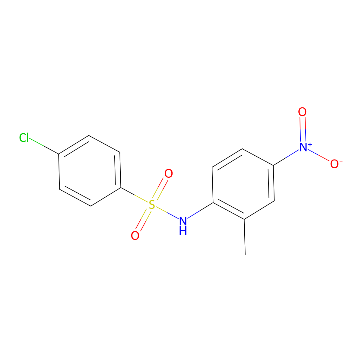 4-chloro-N-(2-methyl-4-nitrophenyl)benzenesulfonamide molecular structure, CAS 10589-64-7