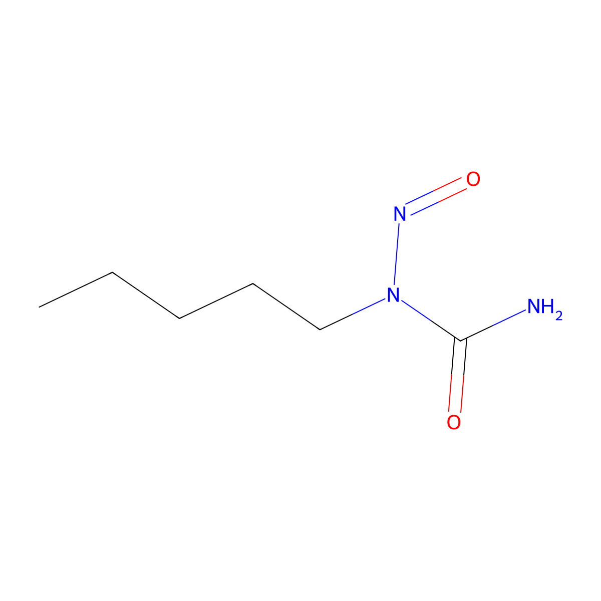 N-Nitroso-N-pentylurea molecular structure, CAS 10589-74-9