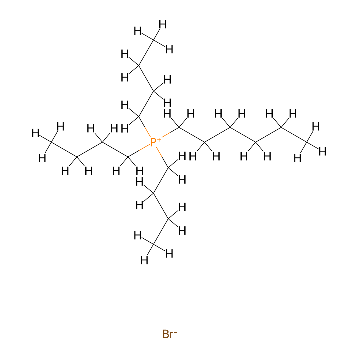 Tributylhexylphosphonium Bromide molecular structure, CAS 105890-71-9