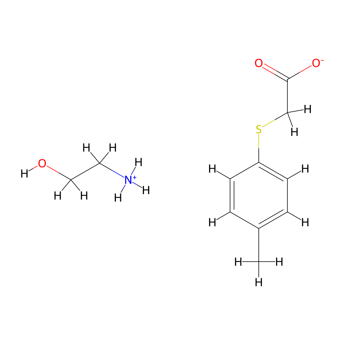 Acetic acid, ((4-methylphenyl)thio)-, compd. with 2-aminoethanol (1:1) molecular structure, CAS 105892-16-8