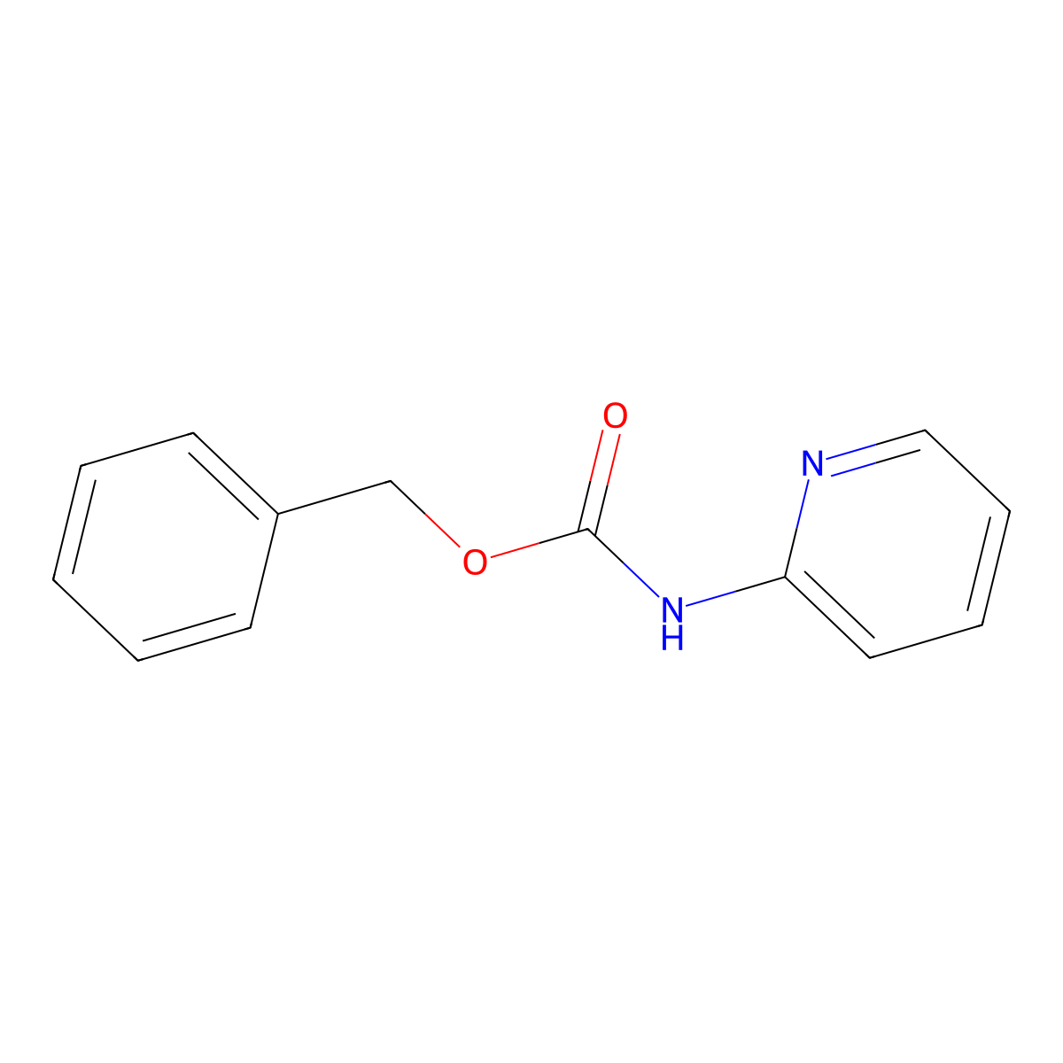 Carbamic acid, 2-pyridinyl-, phenylmethyl ester molecular structure, CAS 105892-47-5
