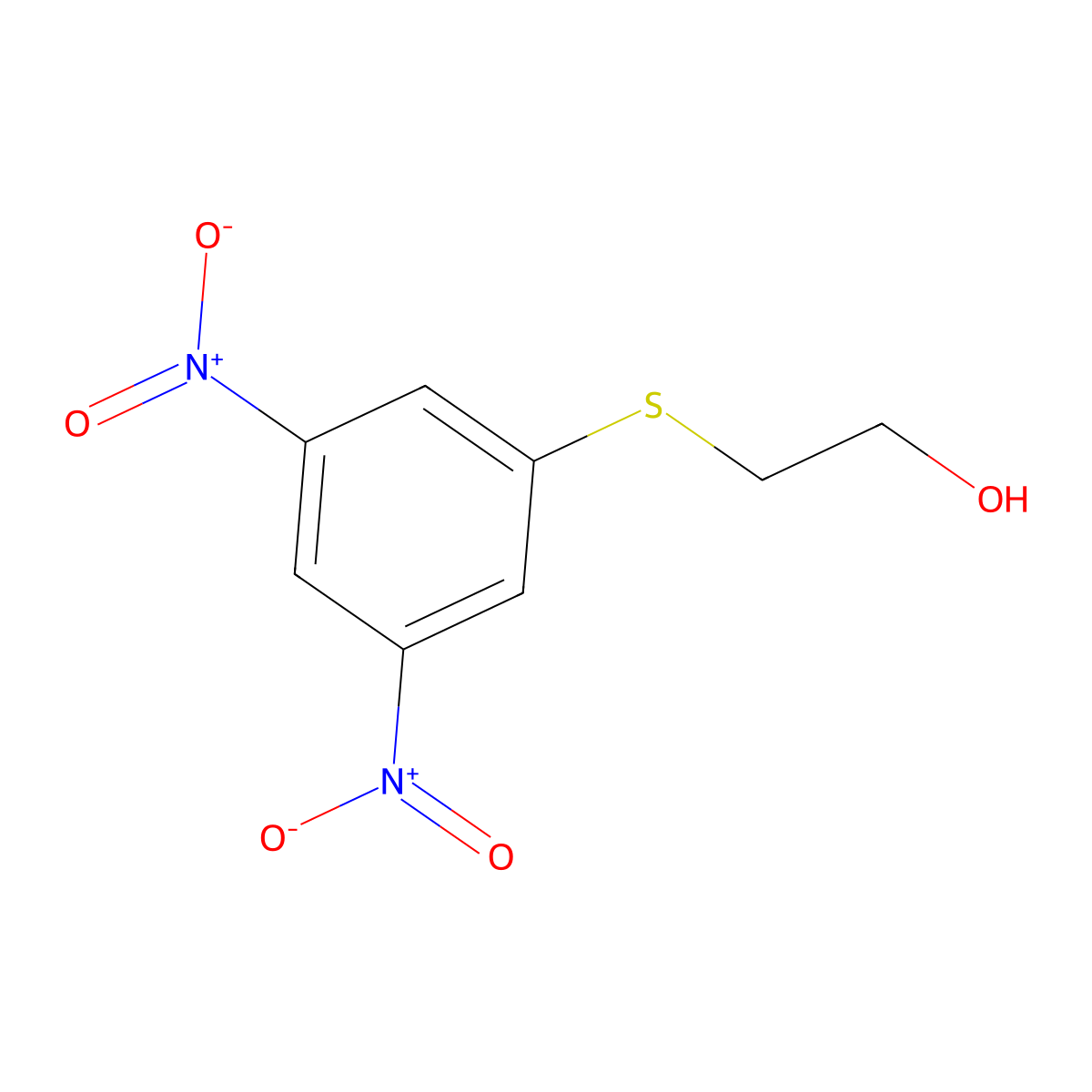 Ethanol, 2-[(3,5-dinitrophenyl)thio]- molecular structure, CAS 105897-13-0