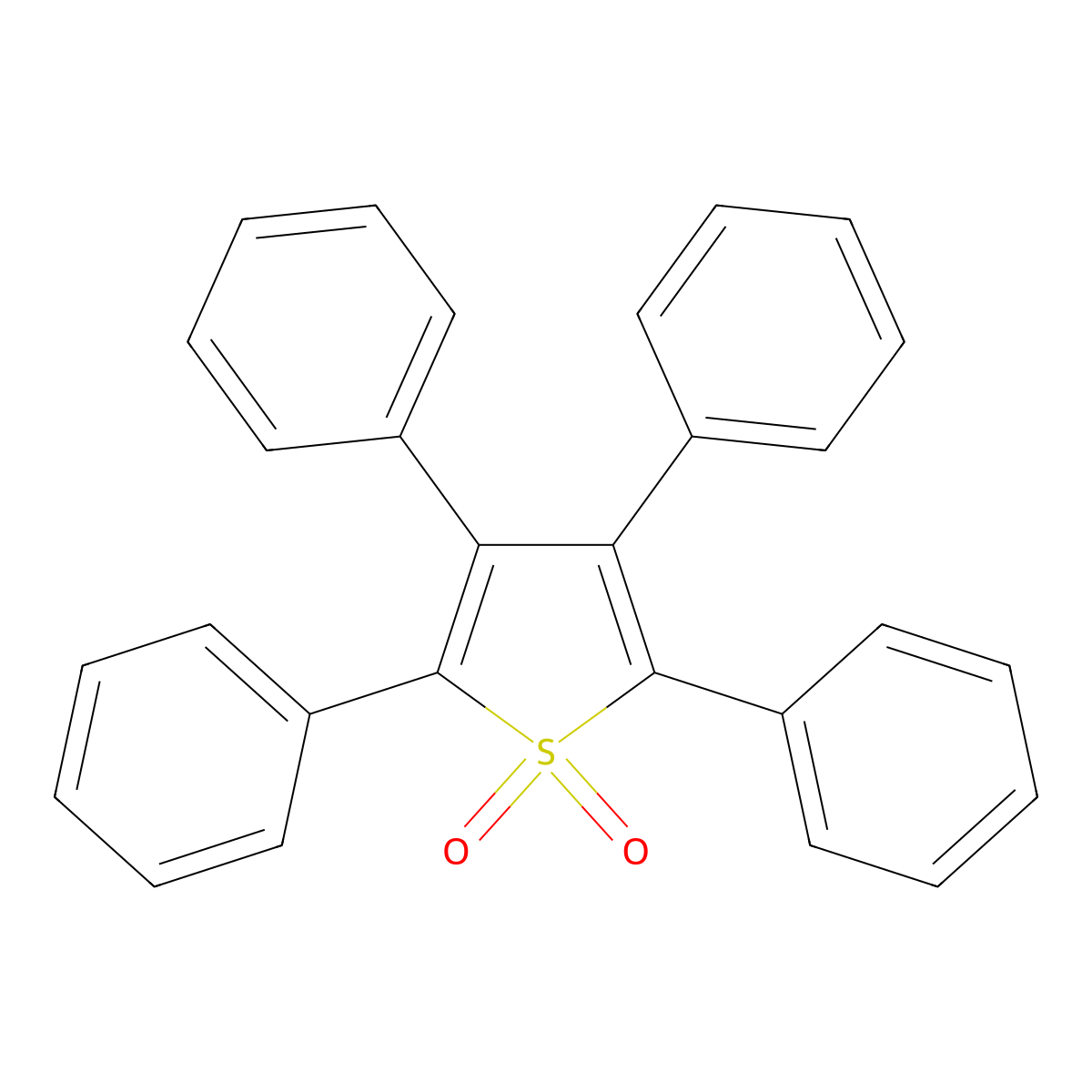 2,3,4,5-Tetraphenylthiophene 1,1-dioxide molecular structure, CAS 1059-75-2