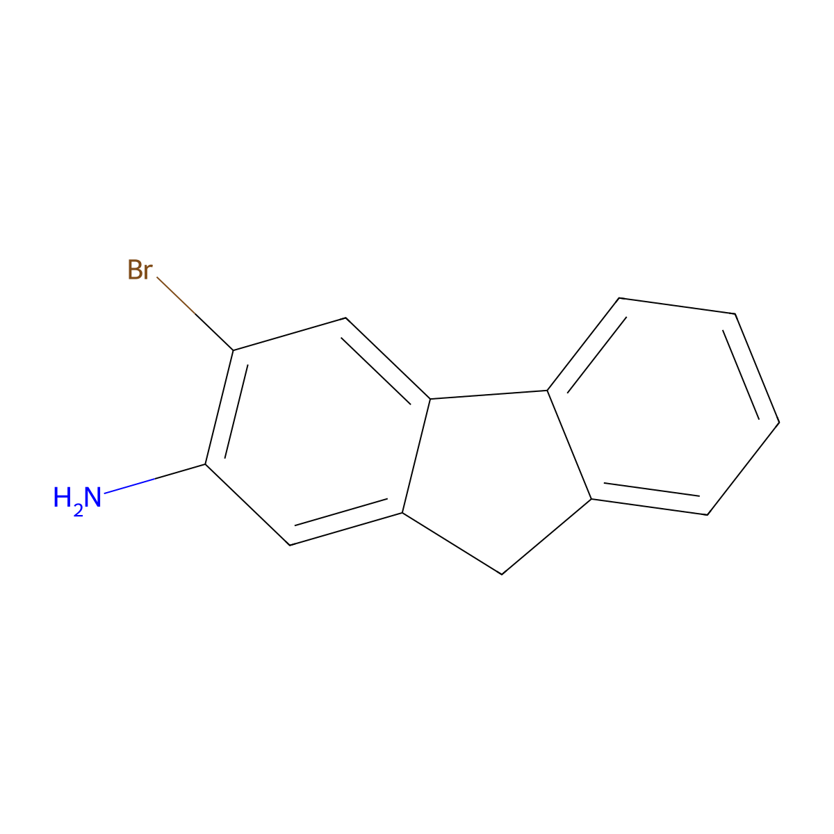3-Bromo-9H-fluoren-2-amine molecular structure, CAS 105901-11-9
