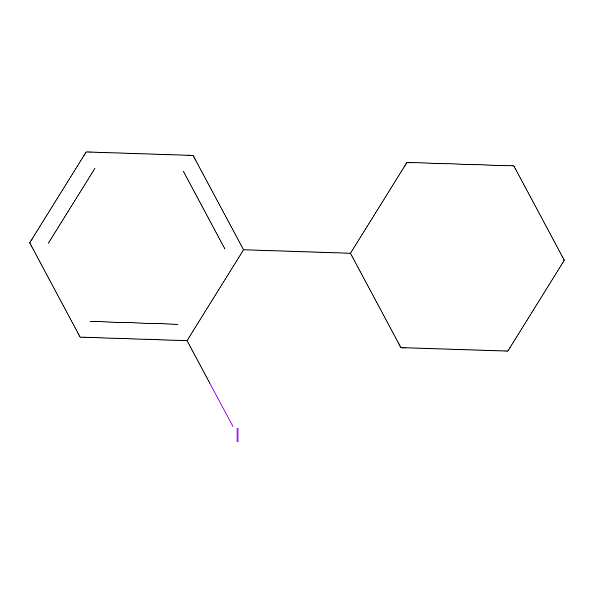 Benzene, 1-cyclohexyl-2-iodo- molecular structure, CAS 105902-45-2