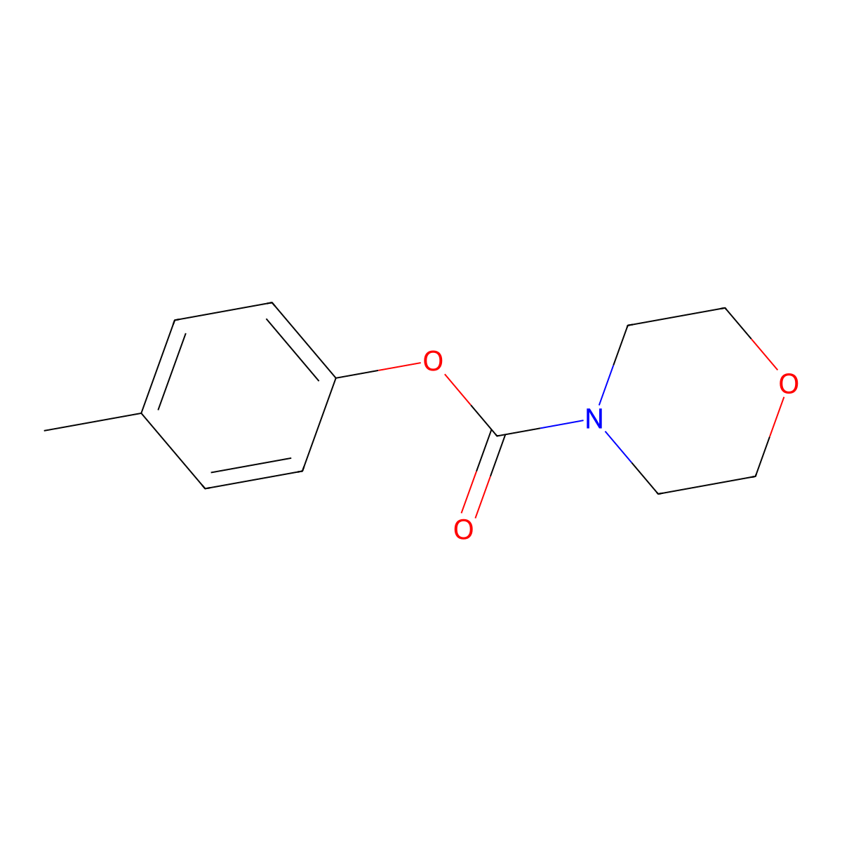 Morpholine-4-carboxylic acid p-tolyl ester molecular structure, CAS 105902-71-4