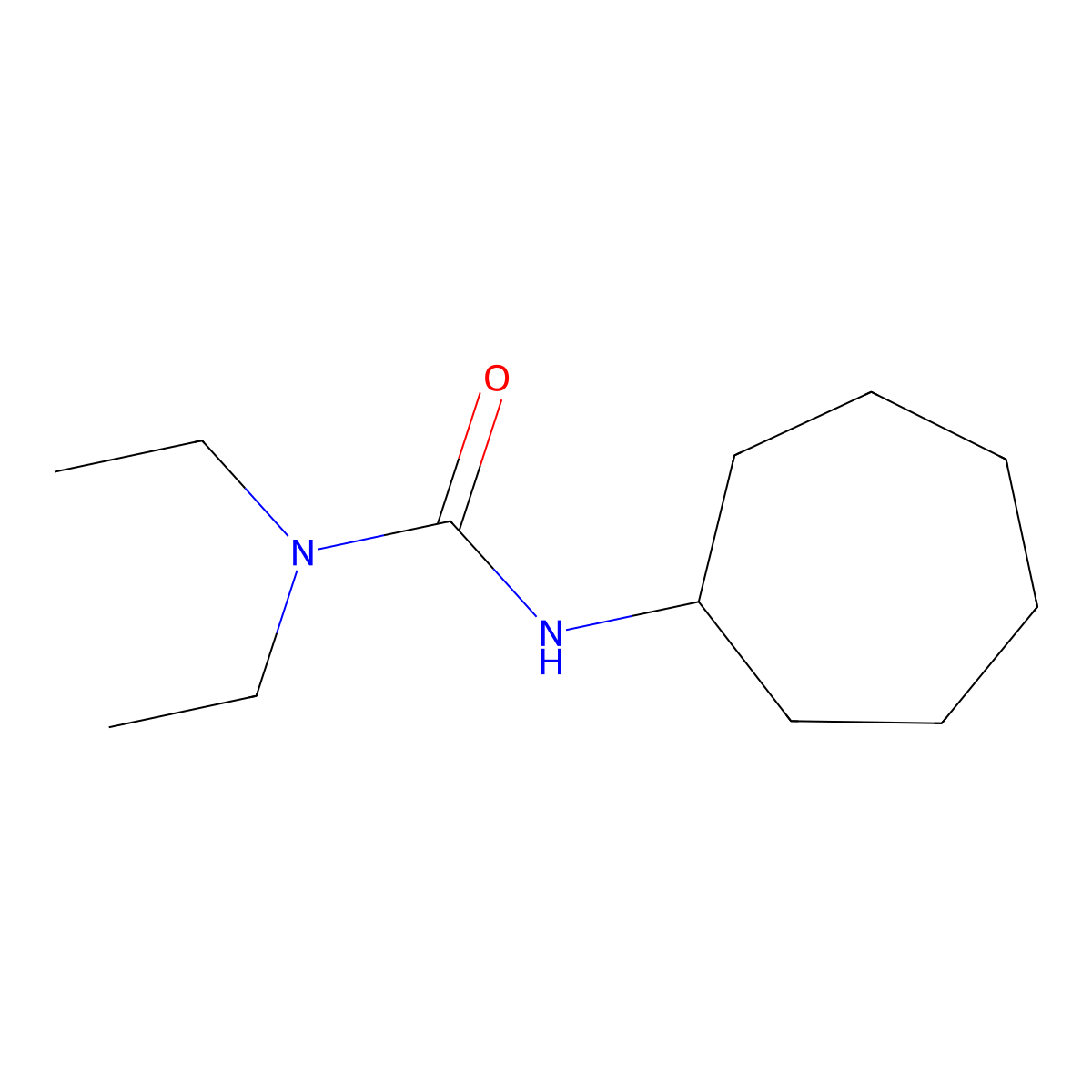 3-Cycloheptyl-1,1-diethylurea molecular structure, CAS 105903-74-0
