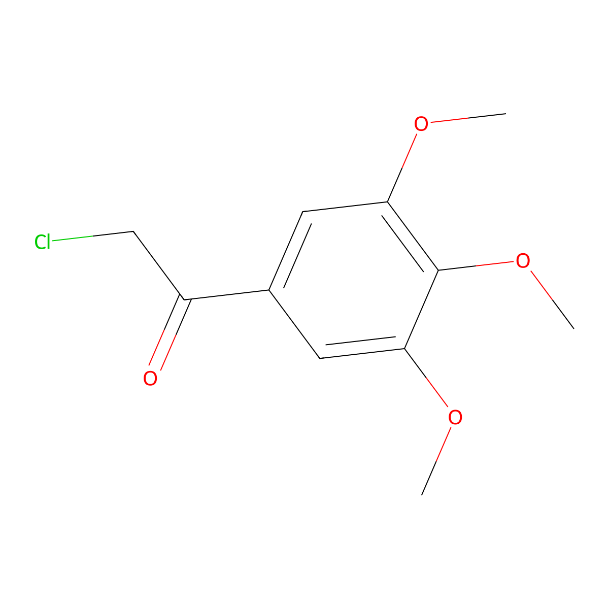 2-Chloro-1-(3,4,5-trimethoxyphenyl)ethan-1-one molecular structure, CAS 105905-64-4