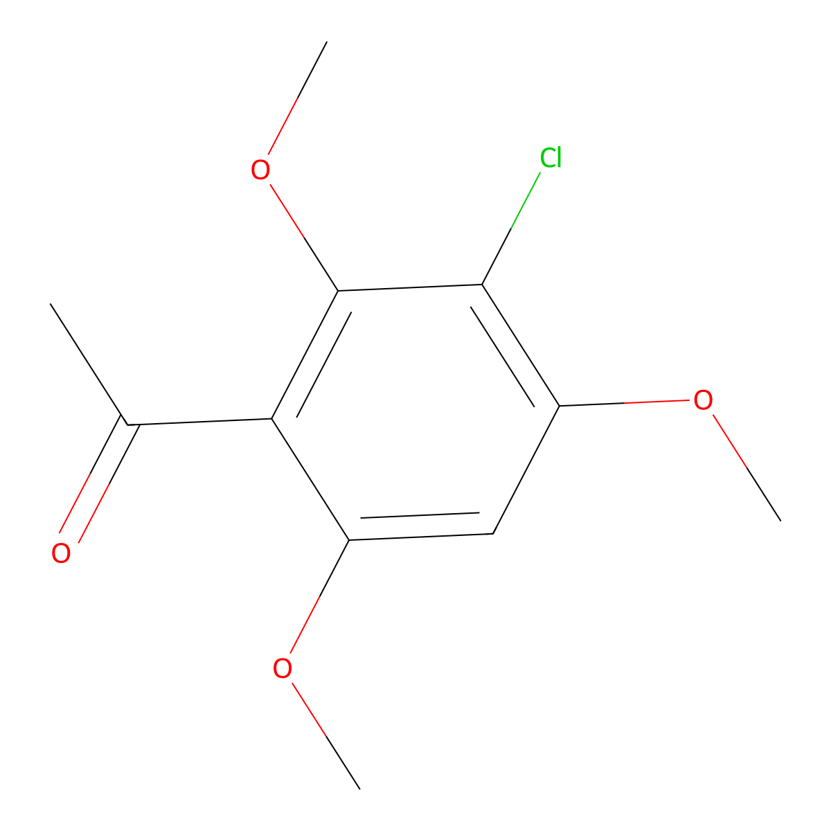 1-(3-Chloro-2,4,6-trimethoxyphenyl)ethanone molecular structure, CAS 105905-65-5