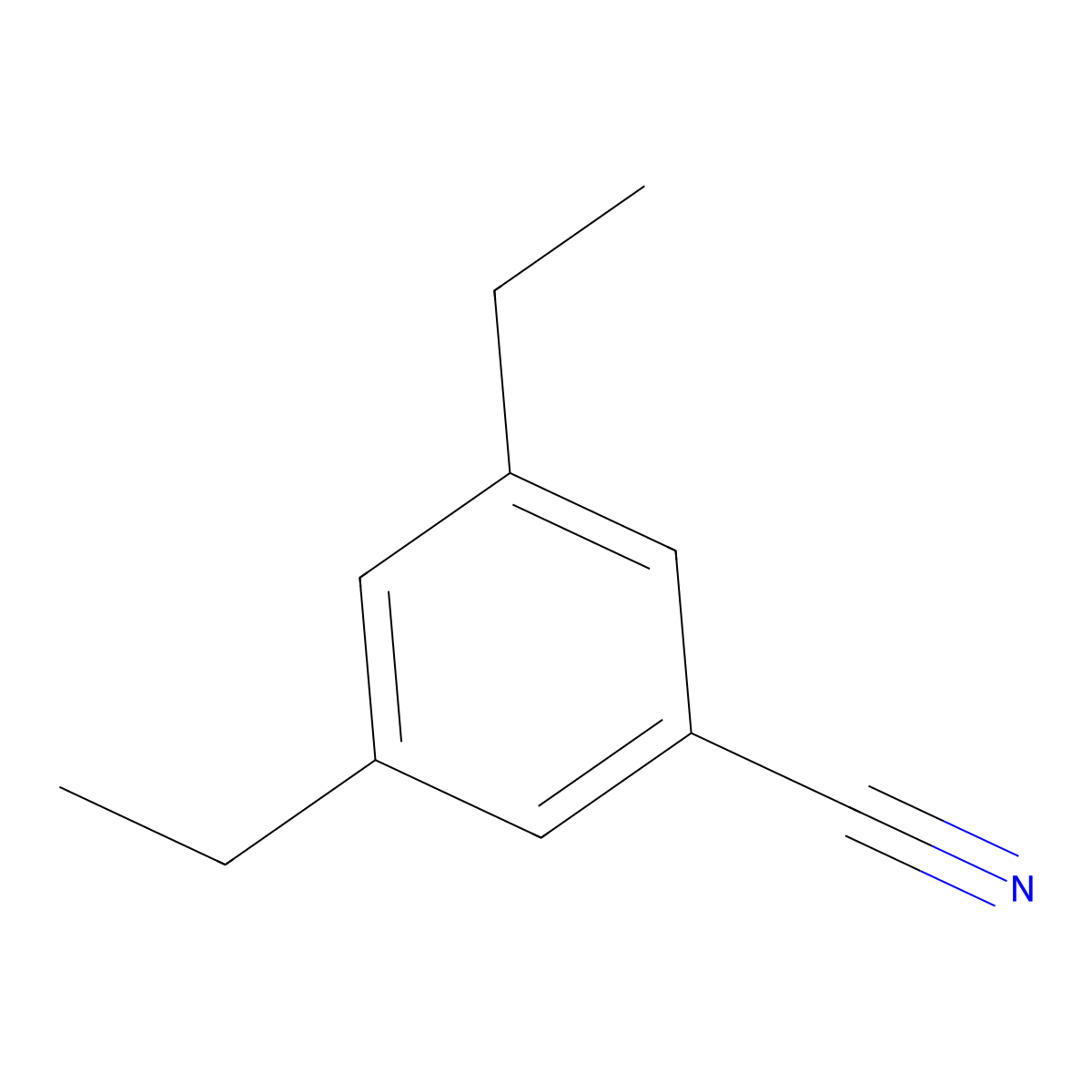3,5-Diethylbenzonitrile molecular structure, CAS 105905-71-3
