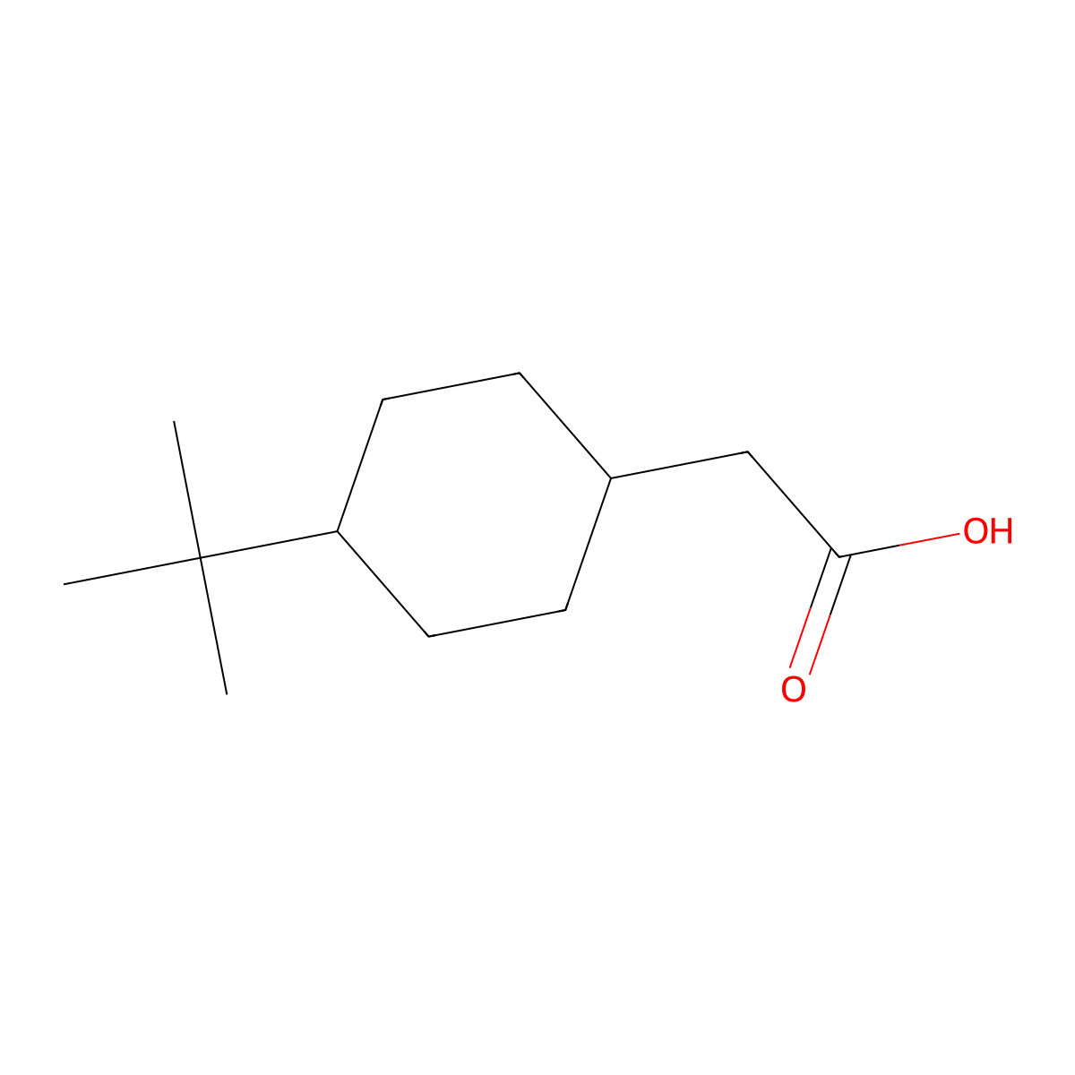 2-(4-tert-Butylcyclohexyl)acetic acid molecular structure, CAS 105906-07-8