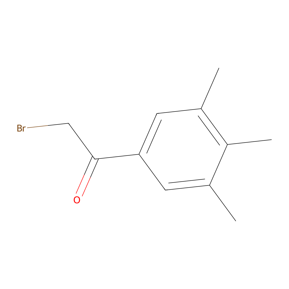 Ethanone, 2-bromo-1-(3,4,5-trimethylphenyl)- molecular structure, CAS 105906-41-0