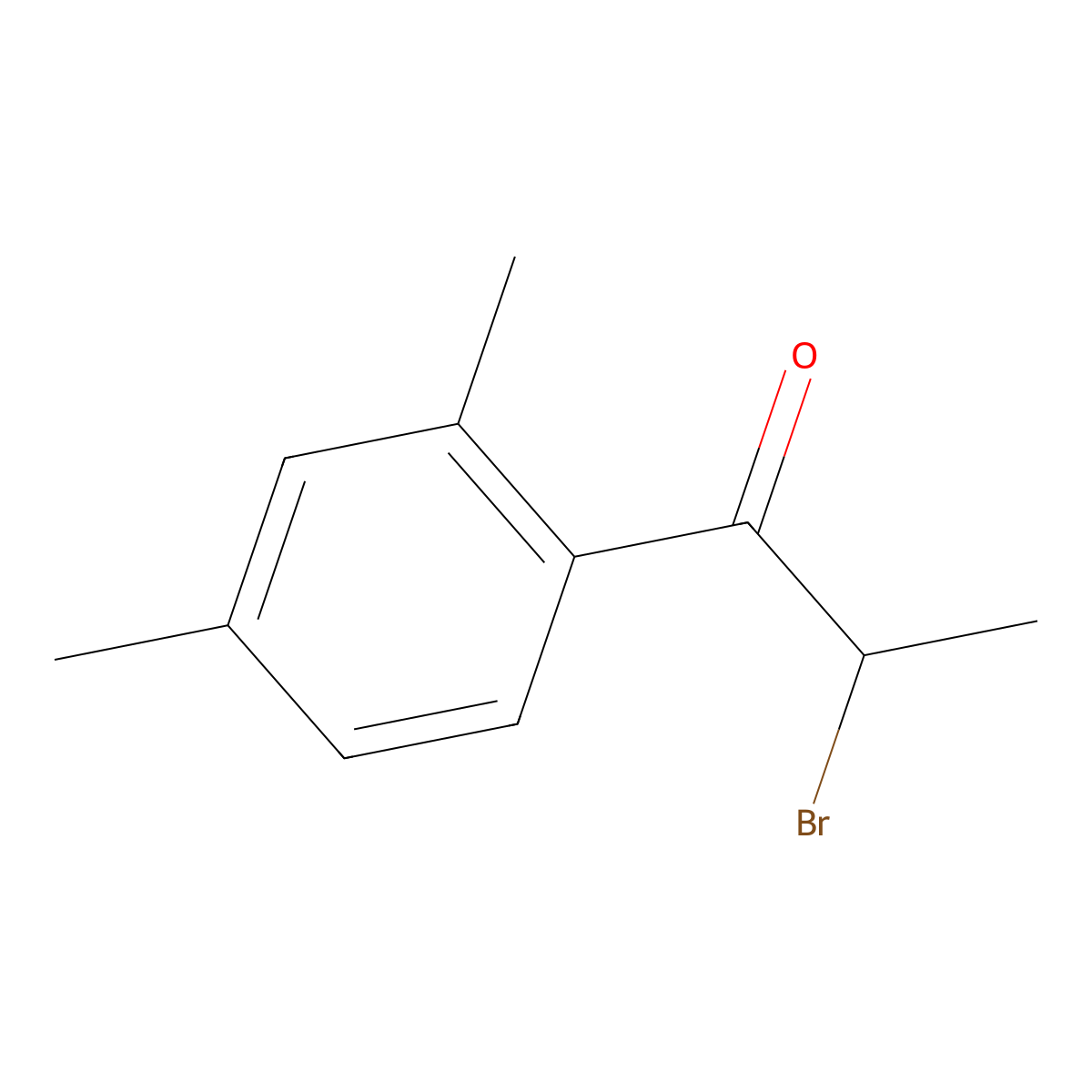 2-Bromo-1-(2,4-dimethylphenyl)propan-1-one molecular structure, CAS 105906-42-1