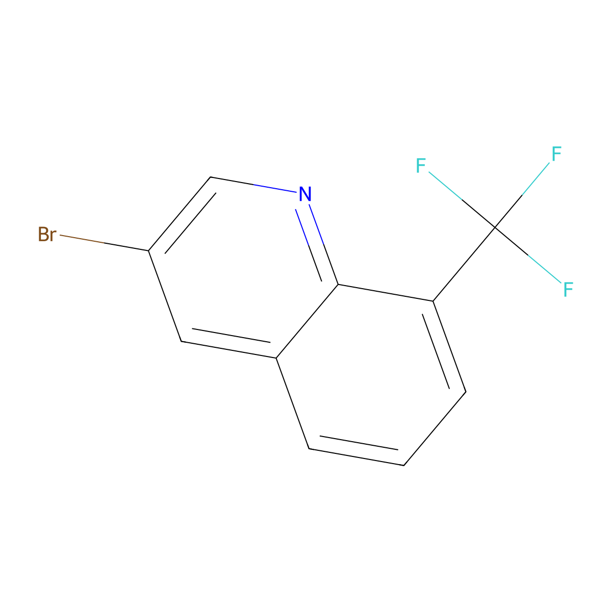 3-Bromo-8-(trifluoromethyl)quinoline molecular structure, CAS 1059064-11-7