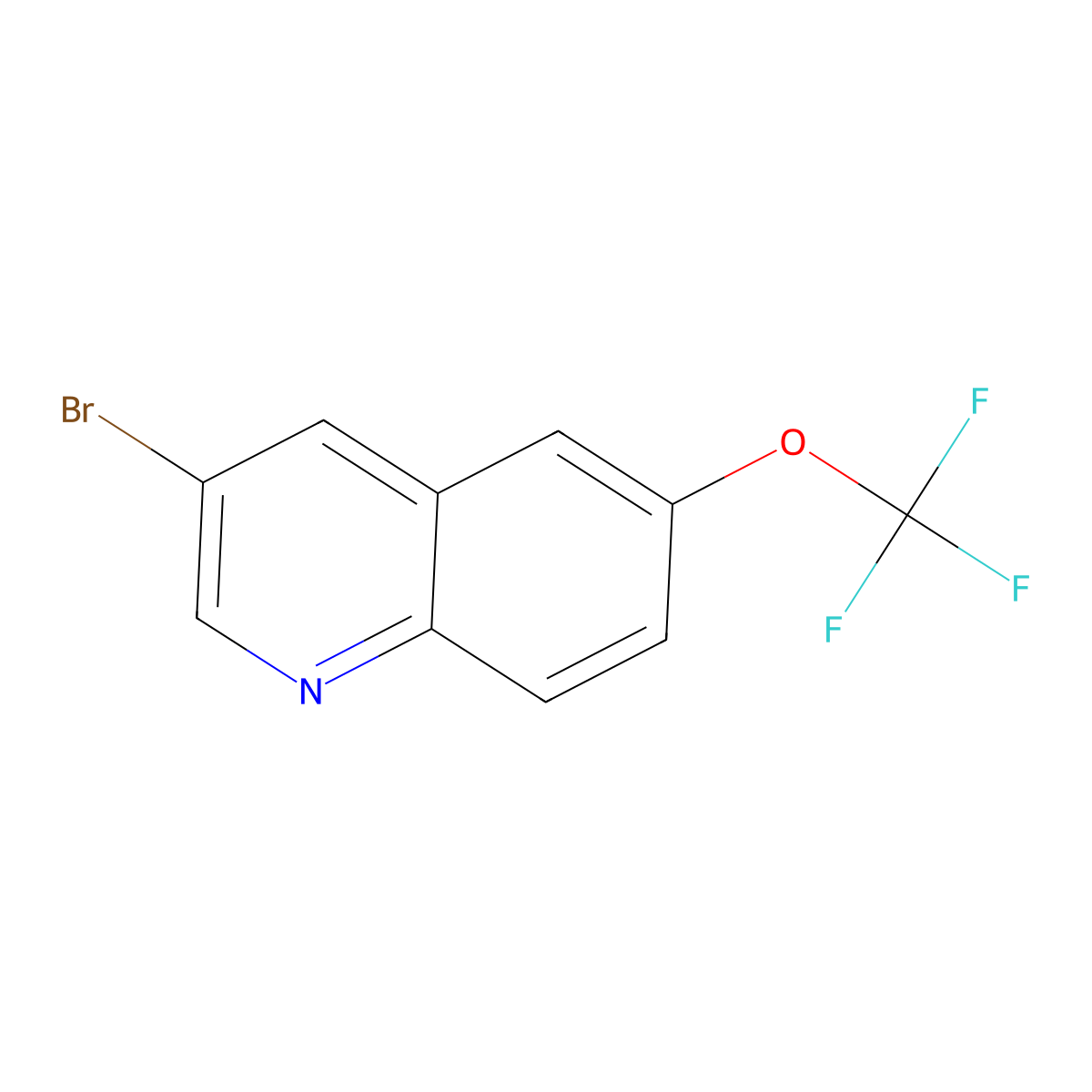 3-Bromo-6-(trifluoromethoxy)quinoline molecular structure, CAS 1059064-17-3