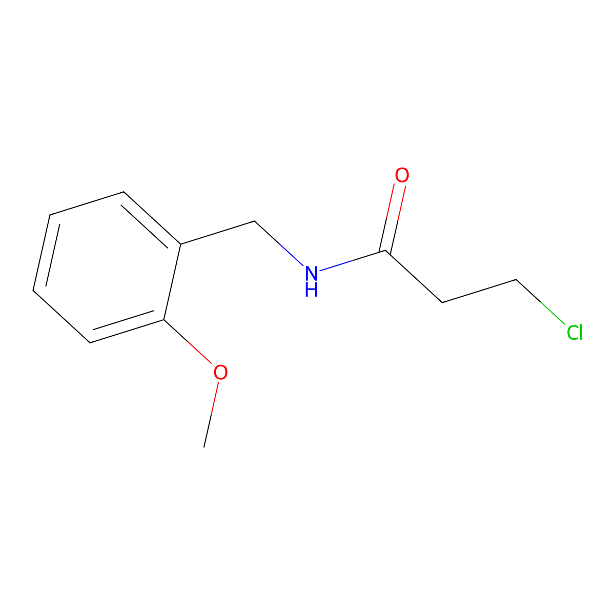 3-Chloro-N-(2-methoxybenzyl)propanamide molecular structure, CAS 105909-52-2
