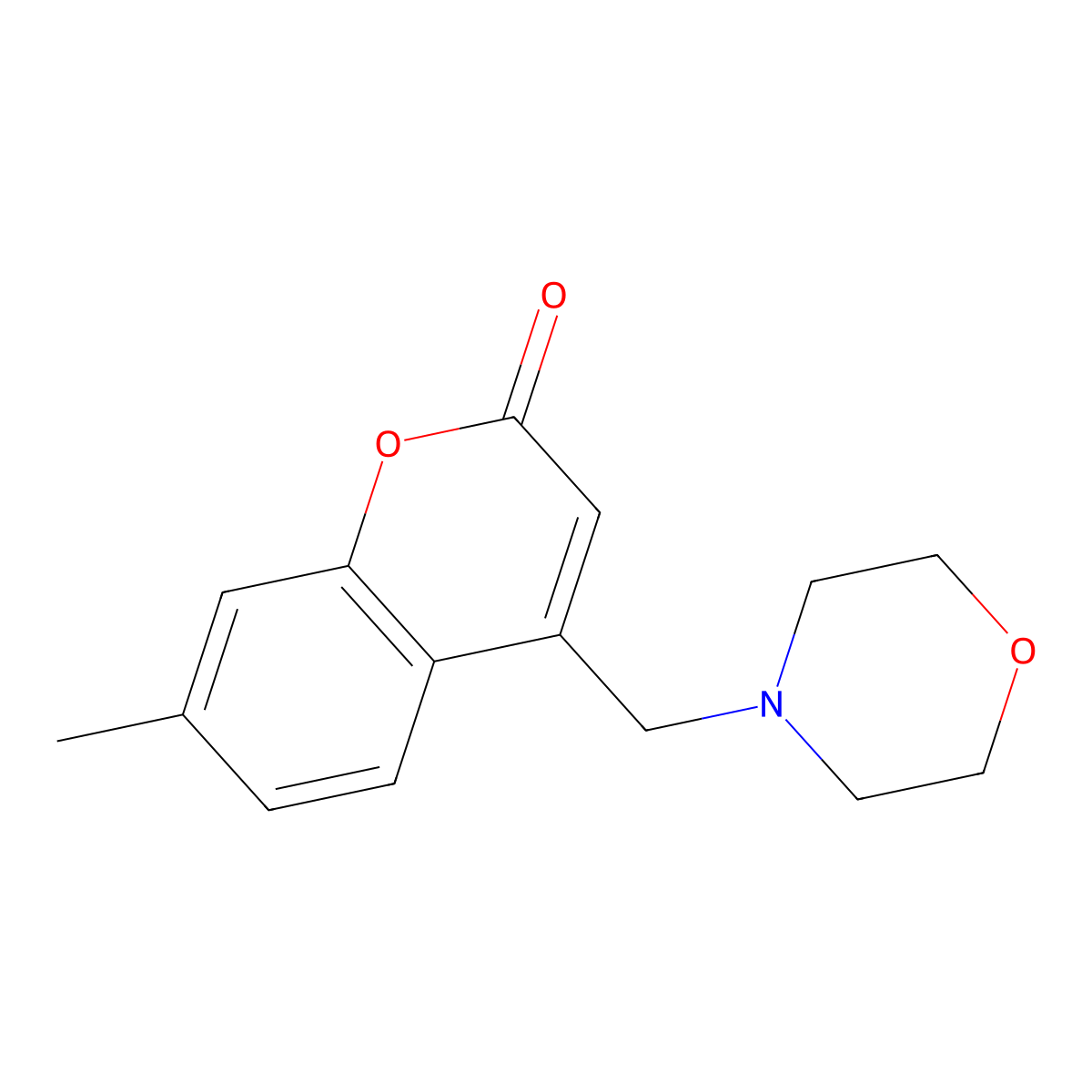 7-Methyl-4-(morpholin-4-ylmethyl)chromen-2-one molecular structure, CAS 105916-65-2