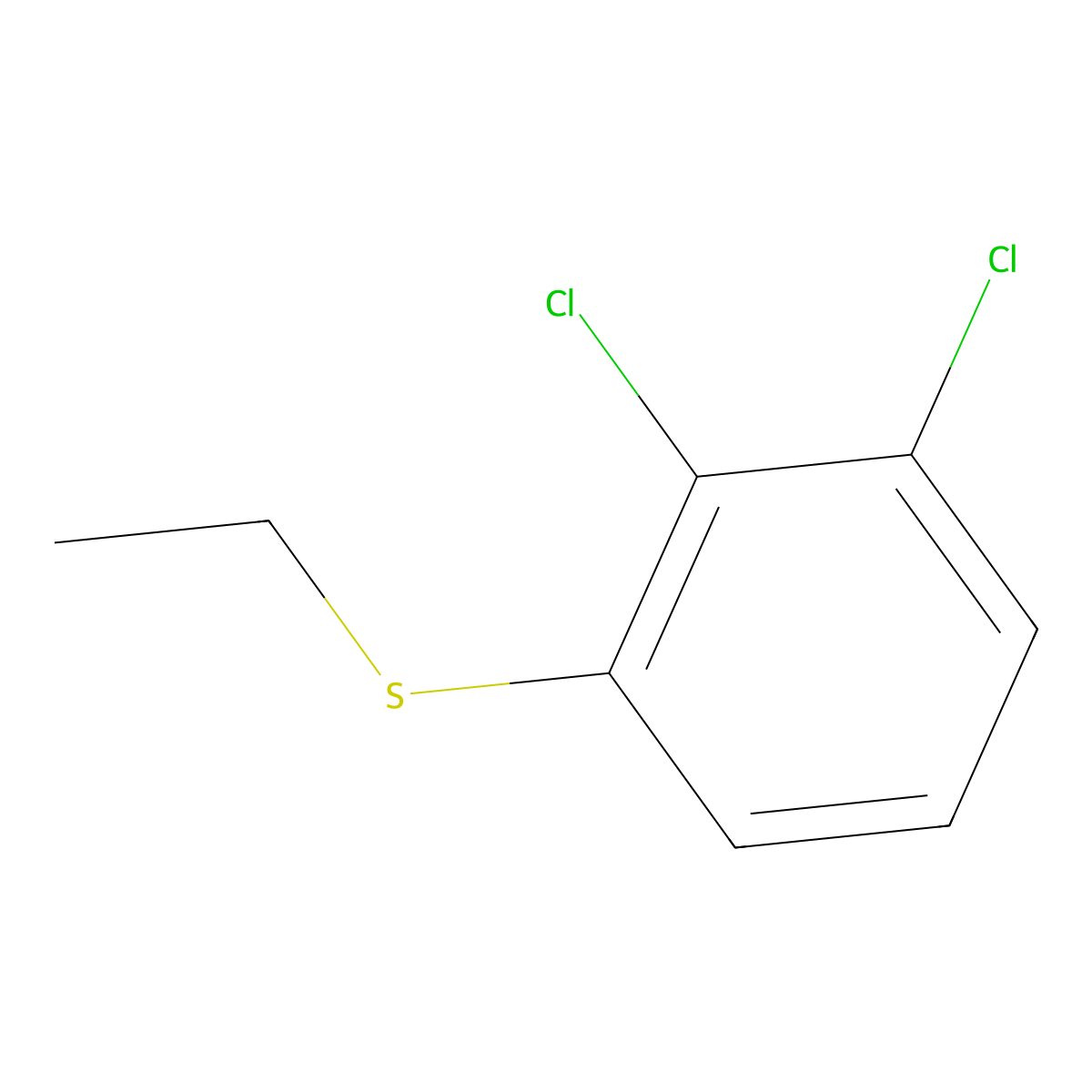 1,2-Dichloro-3-(ethylthio)benzene molecular structure, CAS 105917-70-2