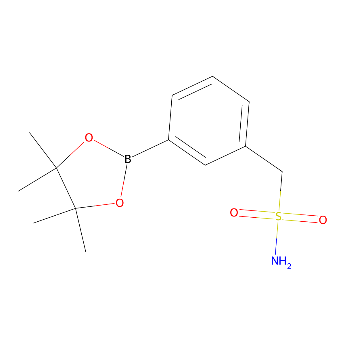1-[3-(4,4,5,5-Tetramethyl-1,3,2-dioxaborolan-2-yl)phenyl]methanesulfonamide molecular structure, CAS 1059171-45-7