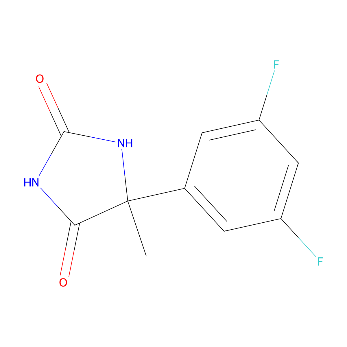 5-(3,5-Difluorophenyl)-5-methylimidazolidine-2,4-dione molecular structure, CAS 1059185-97-5