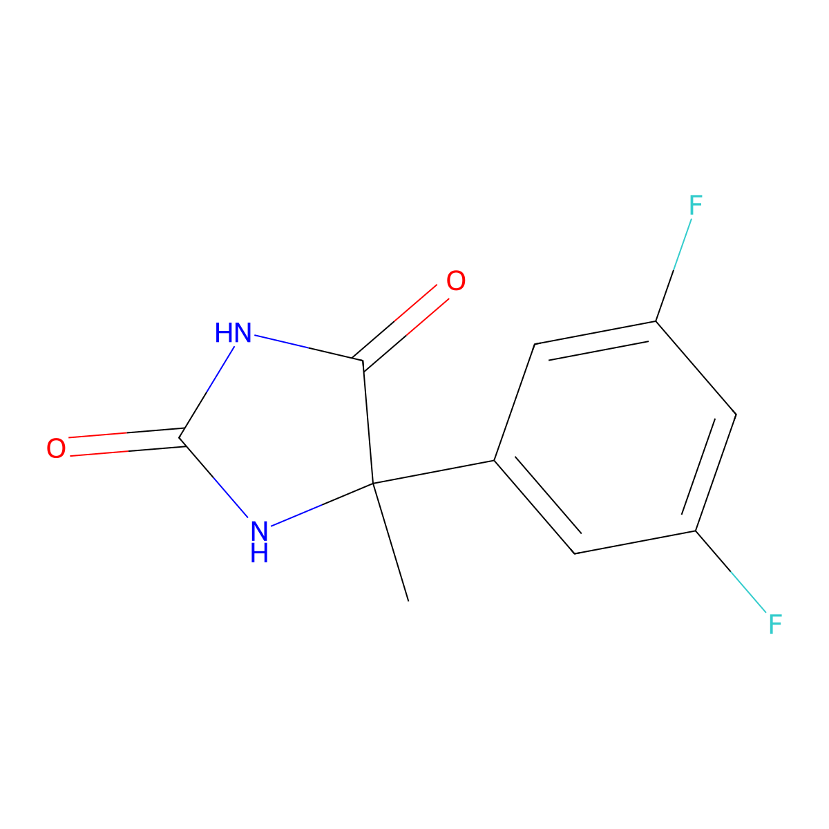 5-(3,5-Difluorophenyl)-5-methylimidazolidine-2,4-dione molecular structure, CAS 1059185-97-5