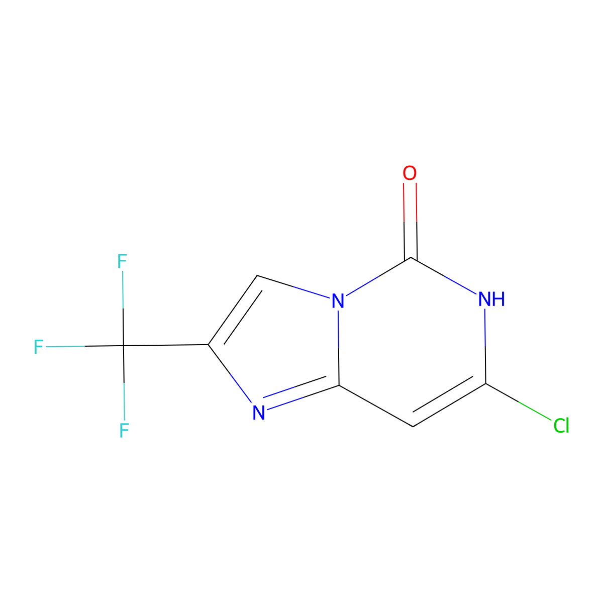 7-Chloro-2-trifluoromethyl-imidazo[1,2-C]pyrimidin-5-OL molecular structure, CAS 1059191-45-5