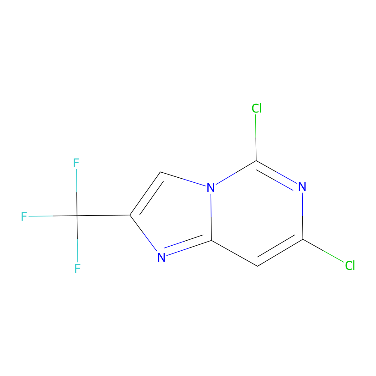 5,7-Dichloro-2-(trifluoromethyl)imidazo[1,2-c]pyrimidine molecular structure, CAS 1059191-46-6
