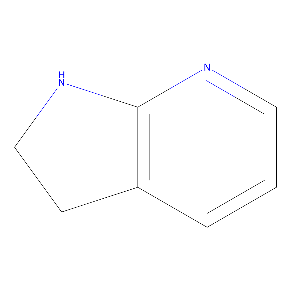 1H,2H,3H-pyrrolo(2,3-b)pyridine molecular structure, CAS 10592-27-5