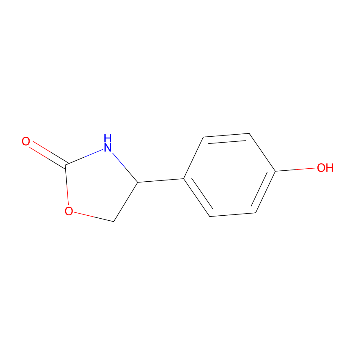 4-(4-Hydroxyphenyl)-1,3-oxazolidin-2-one molecular structure, CAS 1059200-23-5