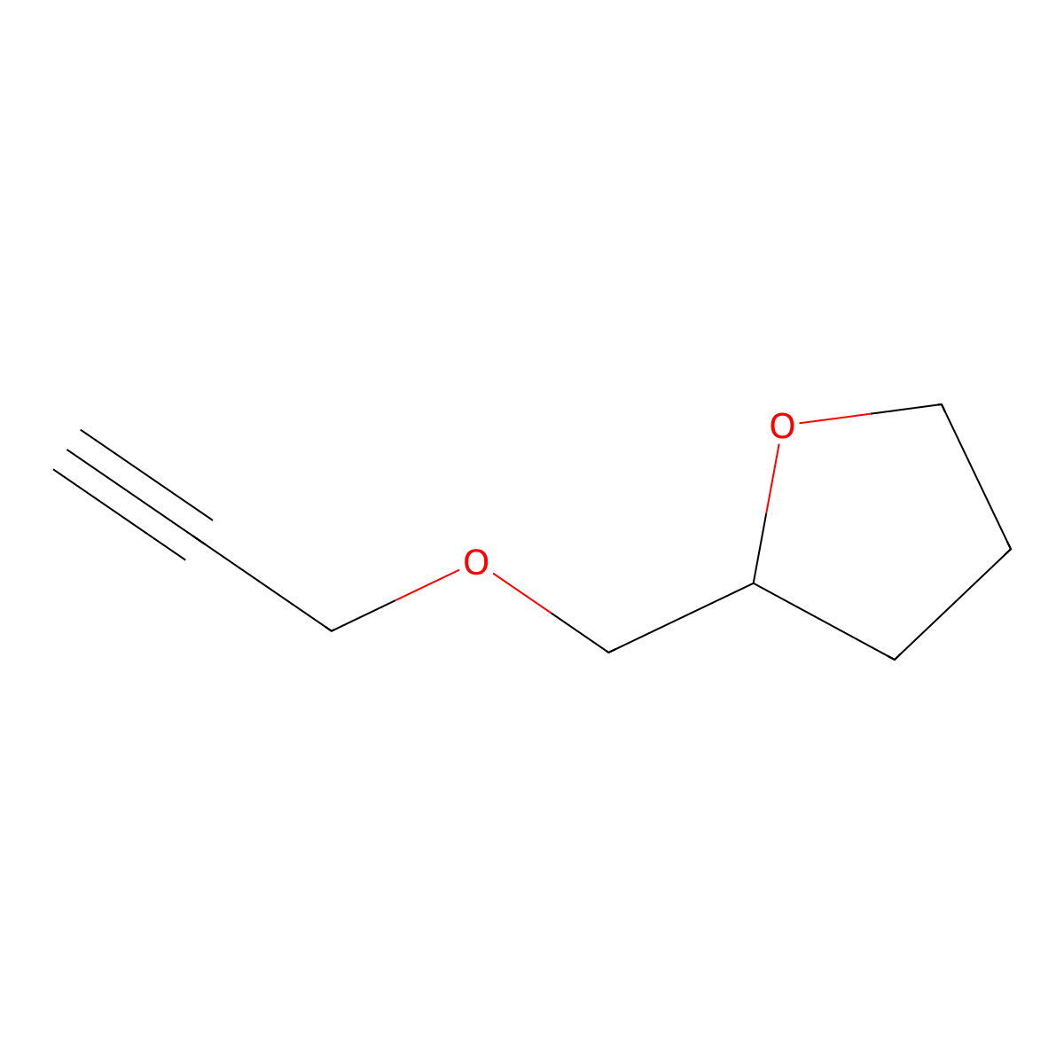 2-{[(Prop-2-yn-1-yl)oxy]methyl}oxolane molecular structure, CAS 105922-66-5