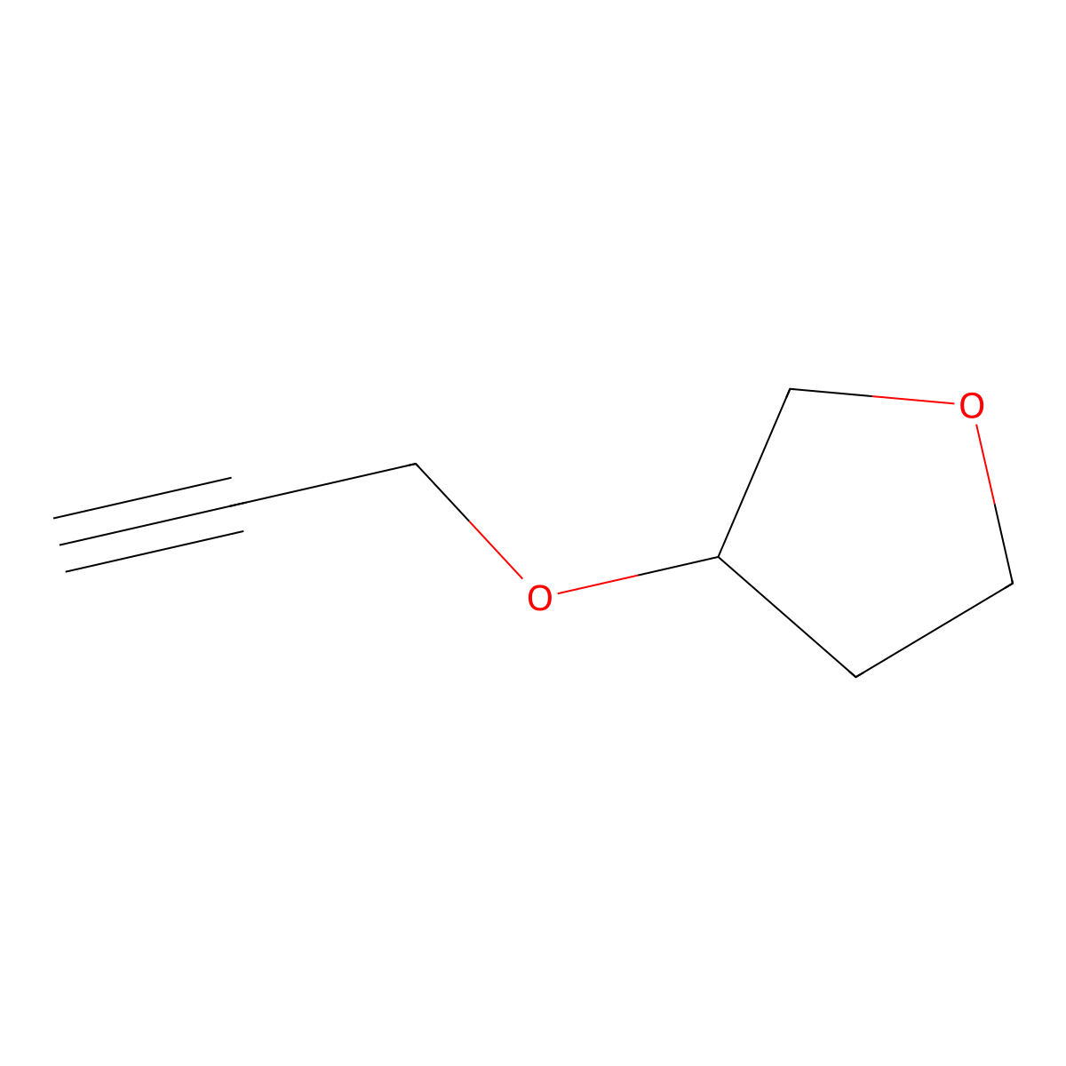 3-(Prop-2-yn-1-yloxy)oxolane molecular structure, CAS 105922-68-7
