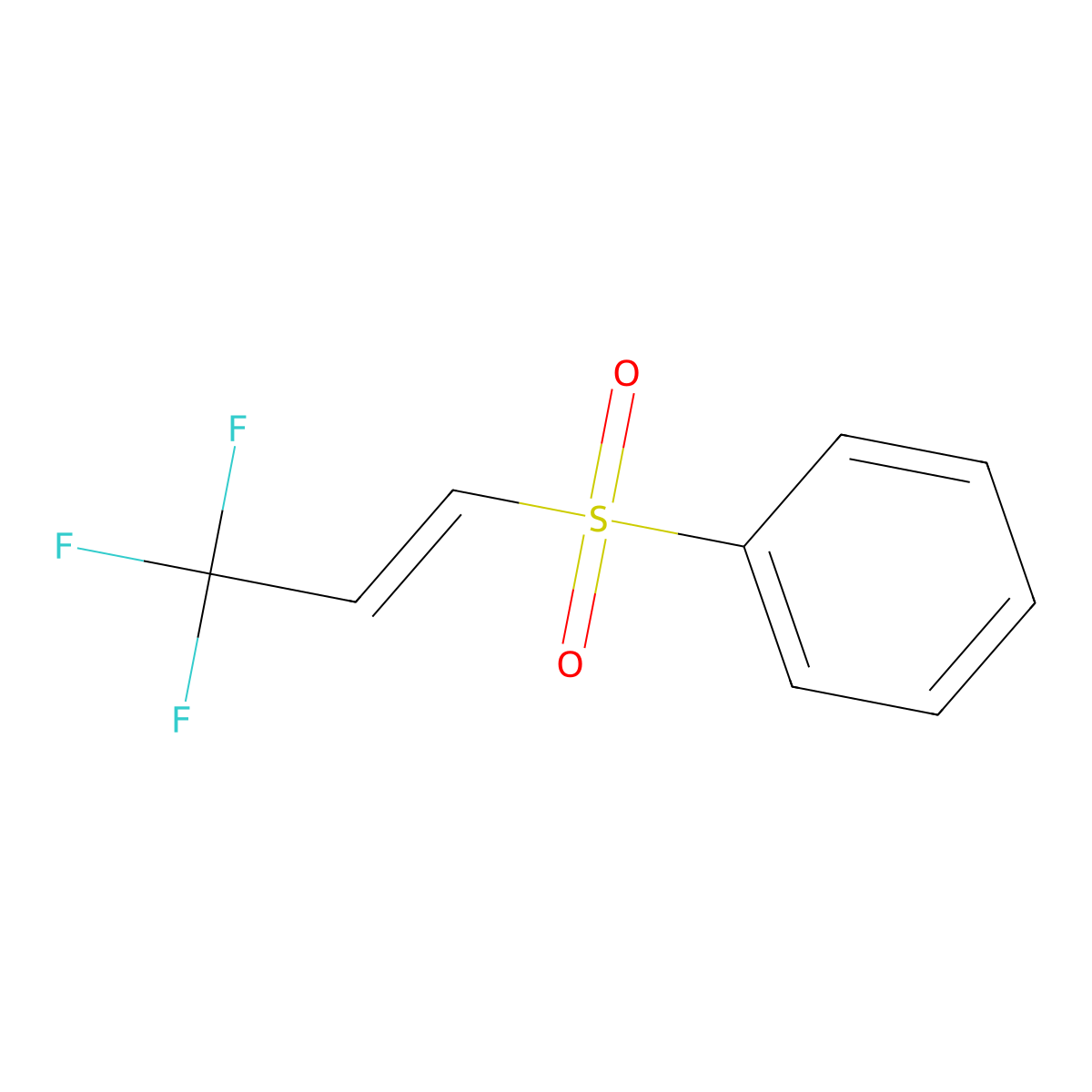 3,3,3-Trifluoro-1-(phenylsulphonyl)prop-1-ene molecular structure, CAS 105924-64-9