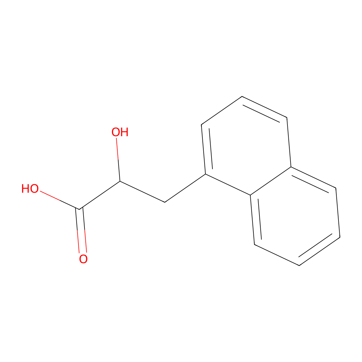 2-Hydroxy-3-(naphthalen-1-yl)propanoic acid molecular structure, CAS 105927-85-3