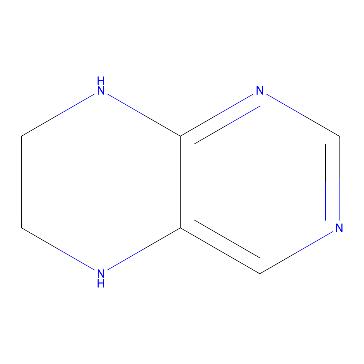 5,6,7,8-Tetrahydropteridine molecular structure, CAS 10593-78-9