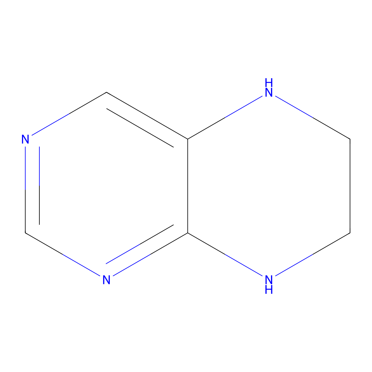 5,6,7,8-Tetrahydropteridine molecular structure, CAS 10593-78-9