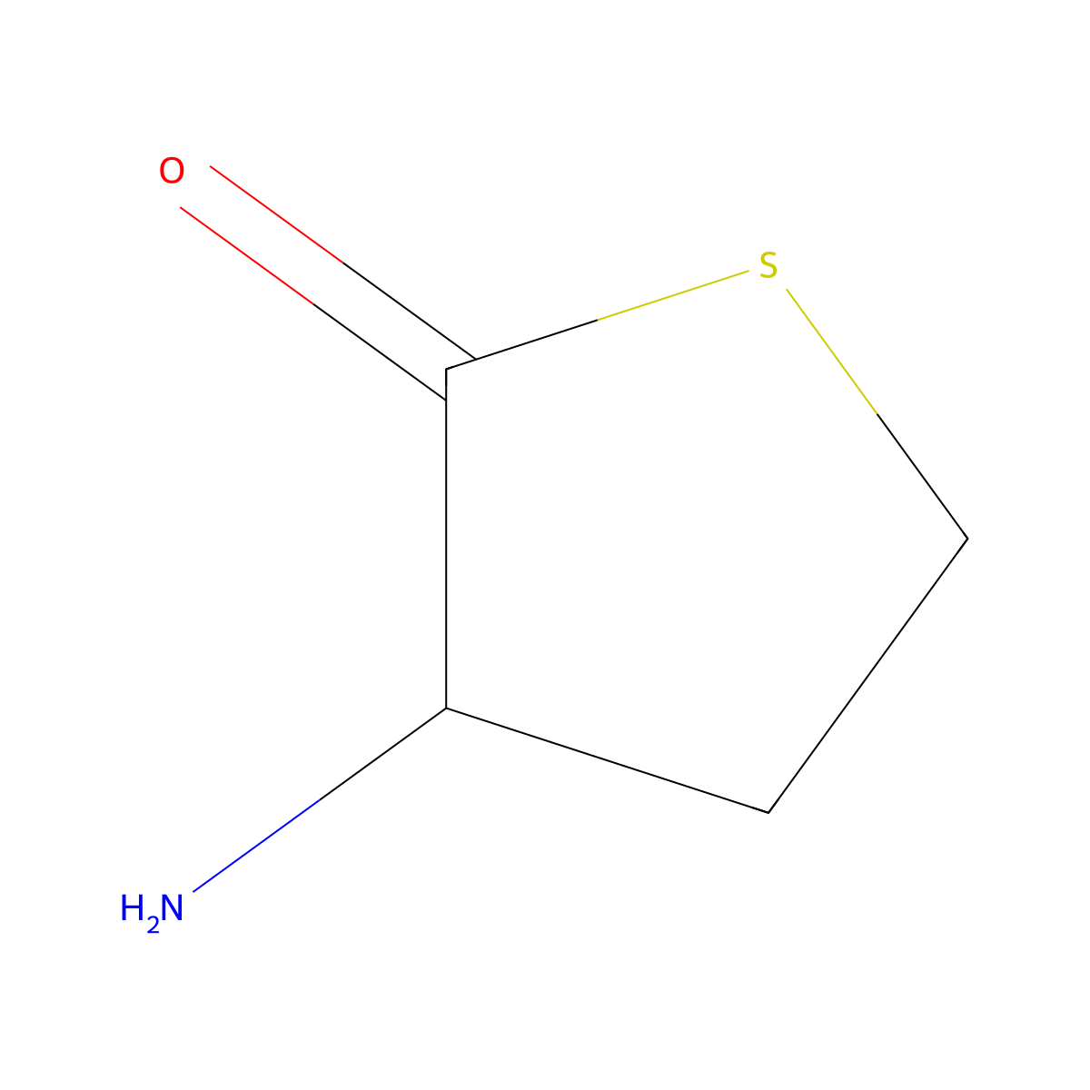 Homocysteine thiolactone, DL- molecular structure, CAS 10593-85-8