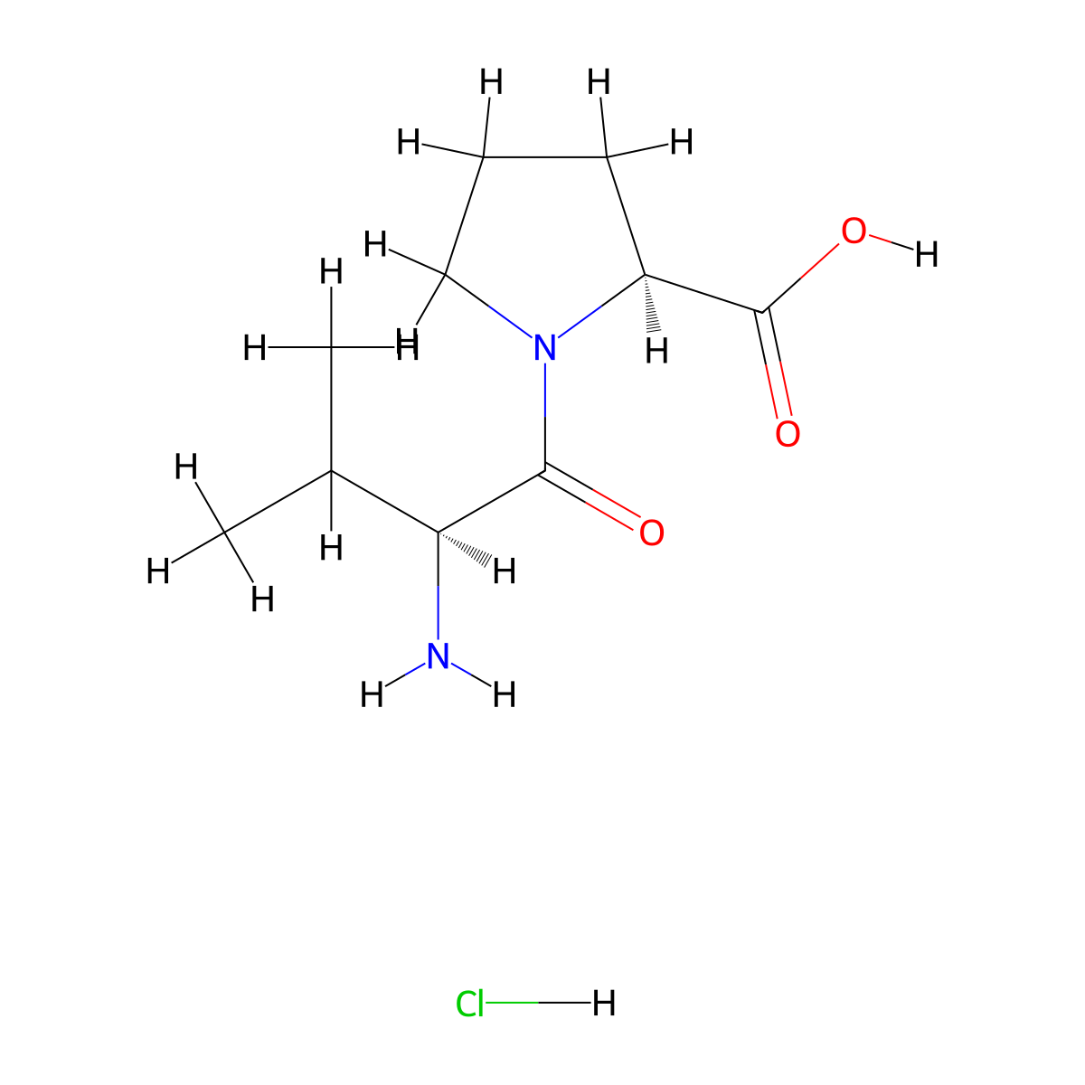 H-Val-pro-OH hcl molecular structure, CAS 105931-64-4