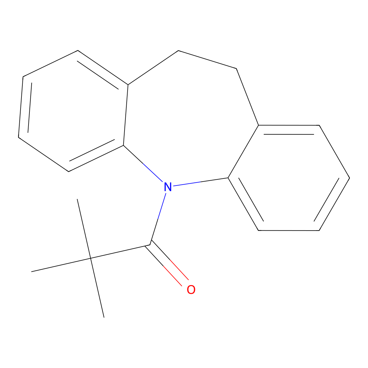 1-(10,11-Dihydro-dibenzo[b,f]azepin-5-yl)-2,2-dimethyl-propan-1-one molecular structure, CAS 105936-50-3
