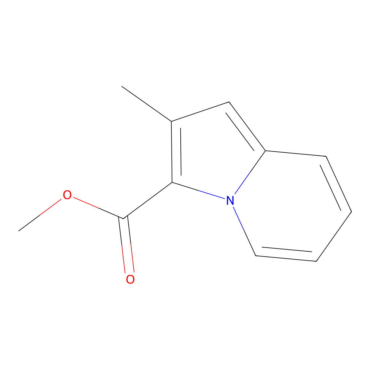Methyl 2-methylindolizine-3-carboxylate molecular structure, CAS 105944-60-3