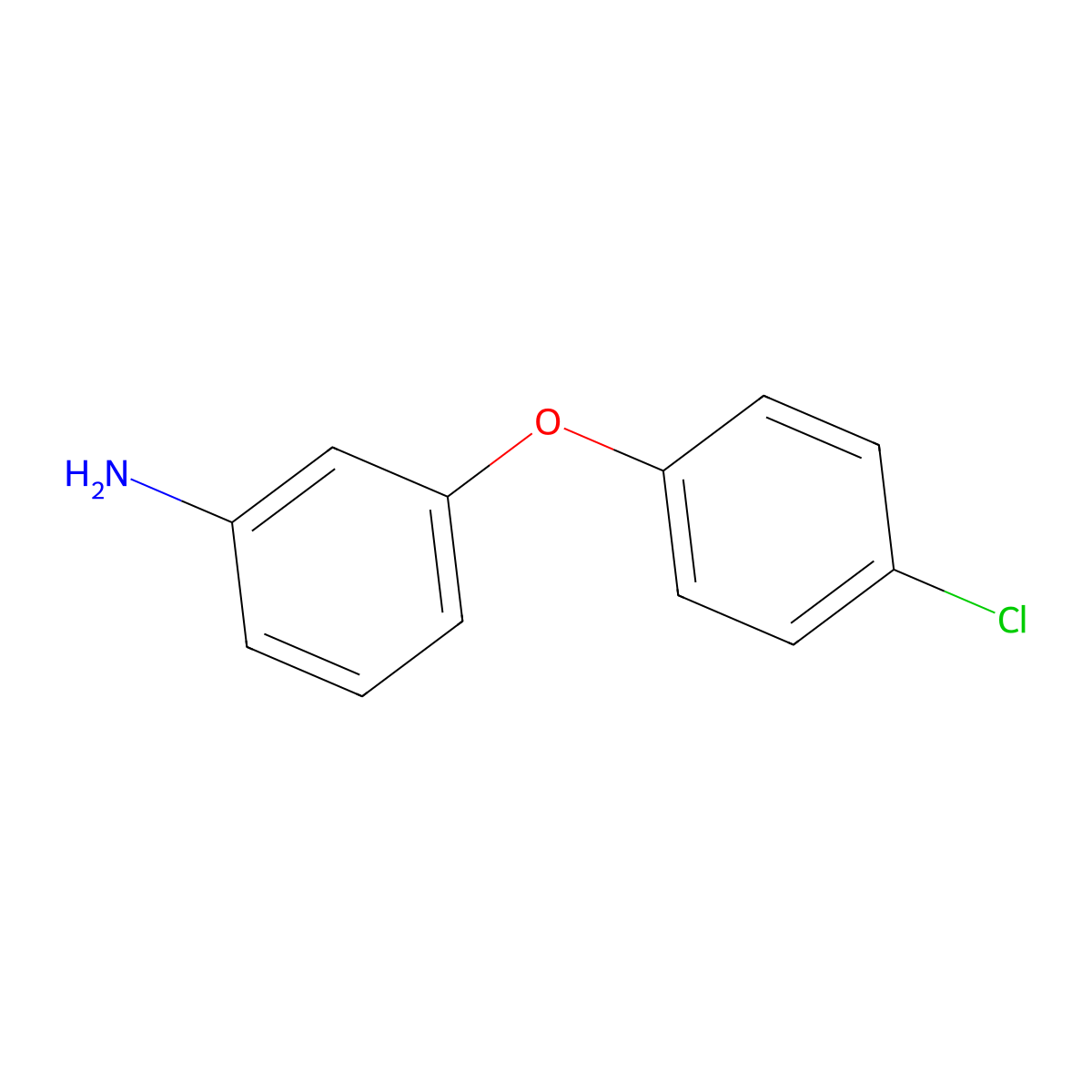 3-(4-Chlorophenoxy)aniline molecular structure, CAS 105945-24-2