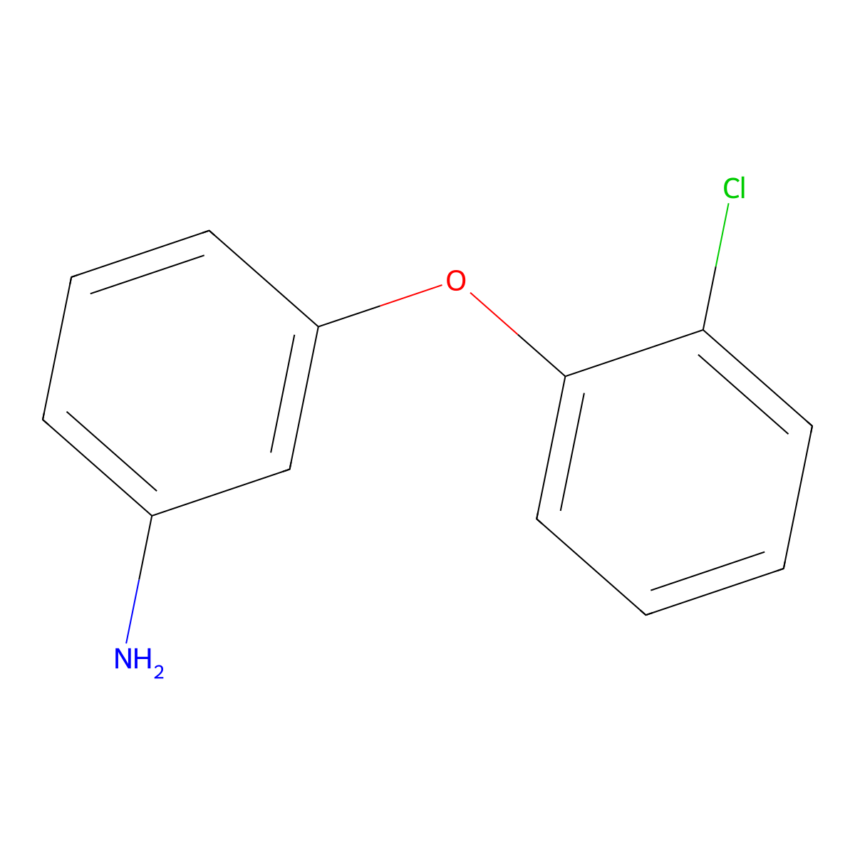 3-(2-Chlorophenoxy)aniline molecular structure, CAS 105945-25-3