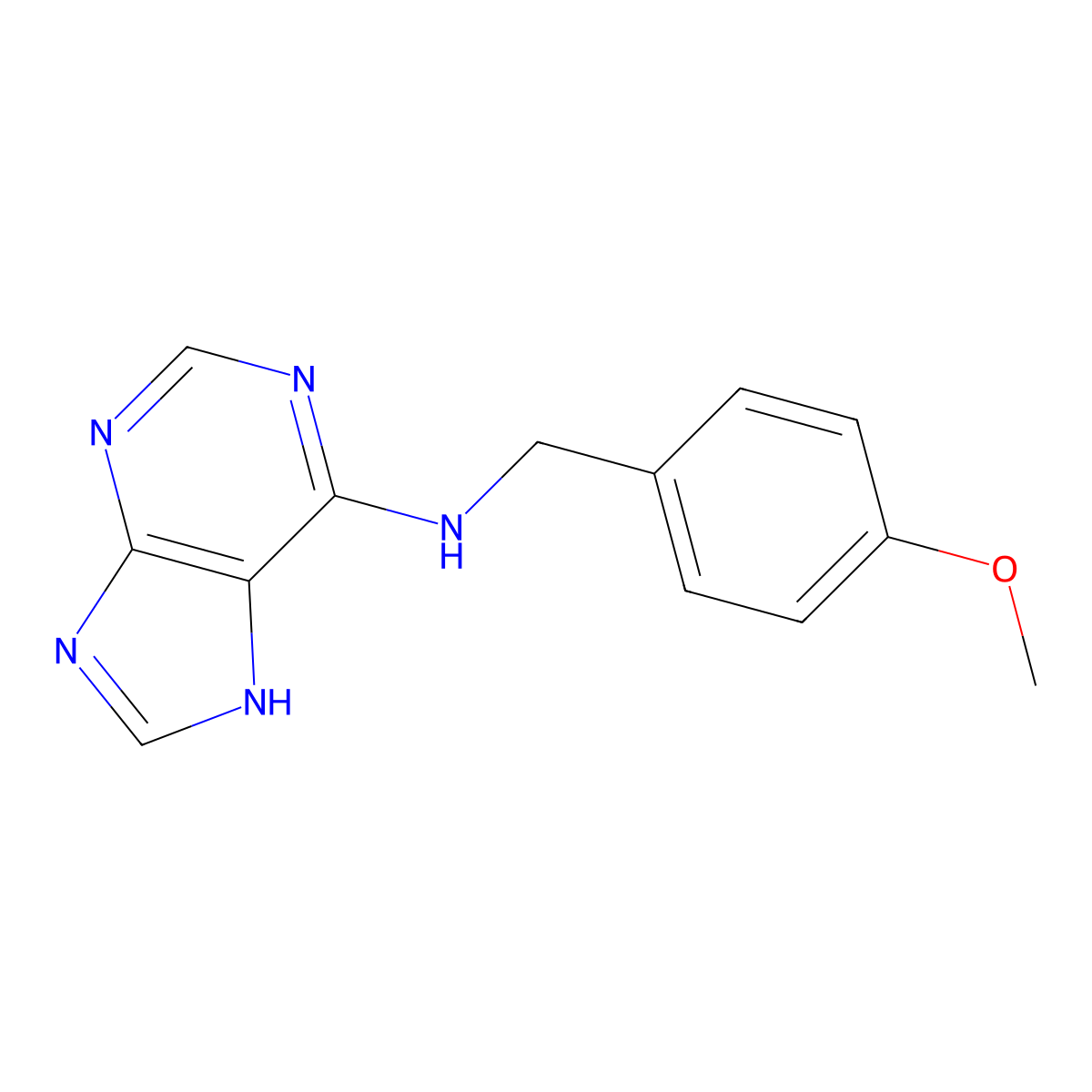 Adenine,6N-P-methoxybenzyl molecular structure, CAS 105945-91-3