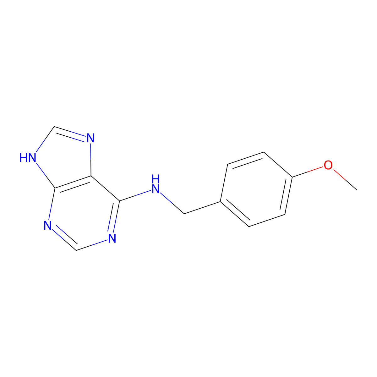 Adenine,6N-P-methoxybenzyl molecular structure, CAS 105945-91-3