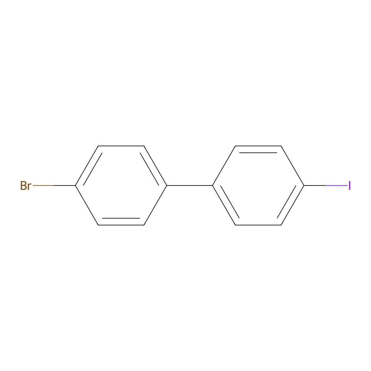 4-Bromo-4'-iodobiphenyl molecular structure, CAS 105946-82-5